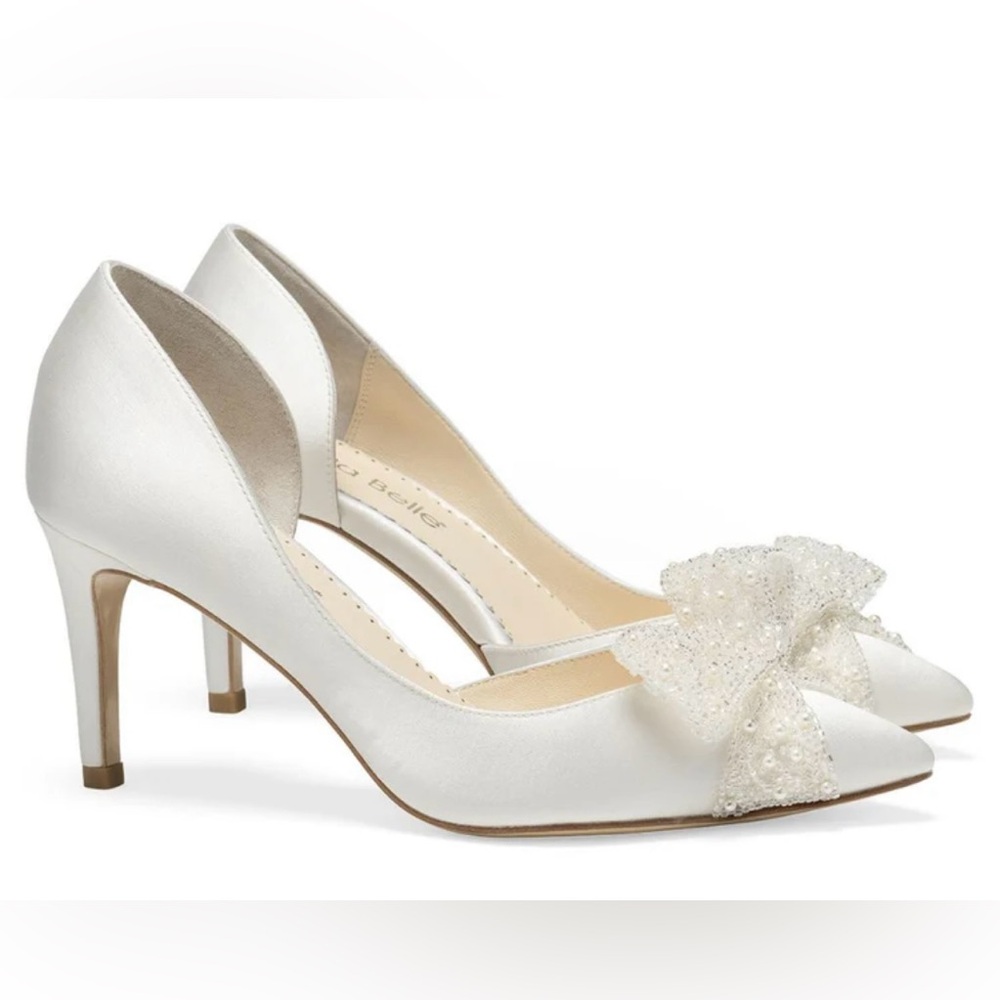NIB/BRAND NEW Bella Belle DOROTHY D'Orsay Wedding Heels with Pearl Bow